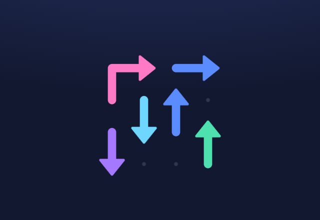 Bright coloured arrows pointing across the Arrows Go board